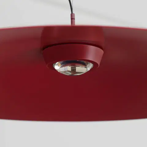 Závesné svietidlá Luceplan Luceplan Koinè LED svietidlo 927 Ø 110 cm červená