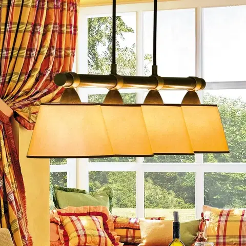 Závesné svietidlá Menzel Menzel Living Table – závesná lampa, 4-pl. krém