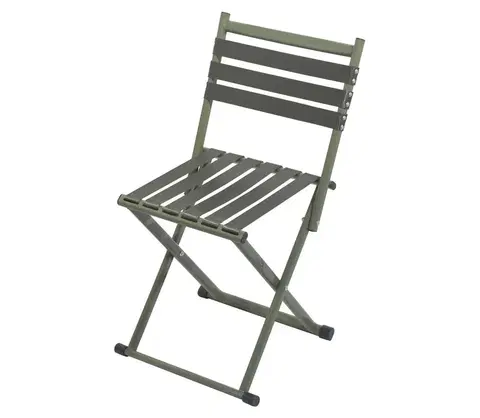 Záhradné stoličky a kreslá  Skladacia kempingová stolička s operadlom zelená 