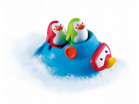 Hračky do vody INFANTINO - Loďka s tučniakmi do kúpeľa