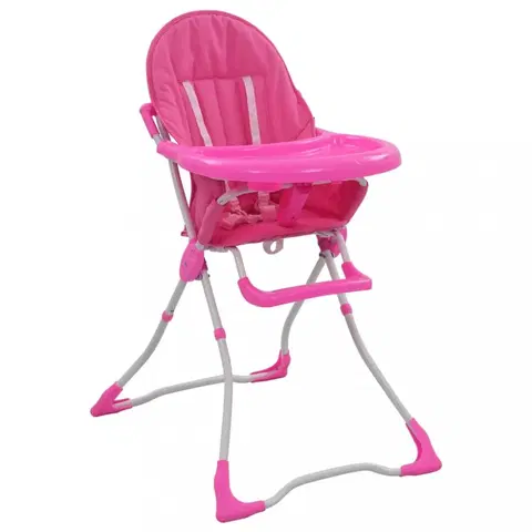 Detské stoličky a kreslá Detská jedálenská stolička Dekorhome Ružová