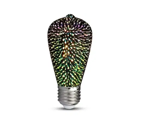 LED osvetlenie  LED 3D Dekoračná žiarovka FILAMENT ST64 E27/3W/230V 3000K 