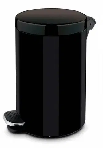 Odpadkové koše Kinekus Kôš na odpad nášľapný 20 l, oceľový, čierny