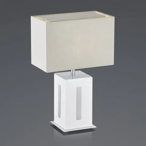 Stolové lampy BANKAMP BANKAMP Karlo stolná lampa biela/sivá, výška 47 cm