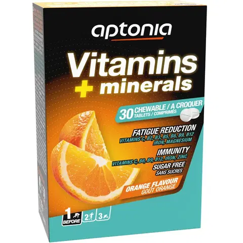 cyklistick Výživový doplnok v tabletách Vitamíny a minerály 30 ks pomaranč