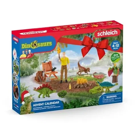 Drevené hračky Schleich 98644 Adventný kalendár 2022 Dinosaury