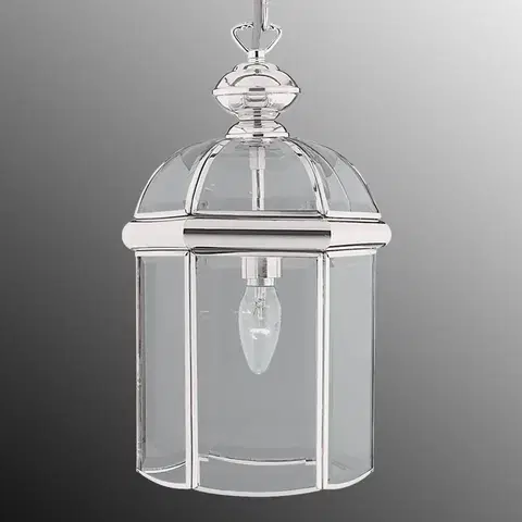 Závesné svietidlá Searchlight Závesná lampa Arlind, Ø 18 cm, chróm