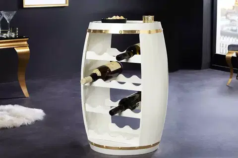 Regály a poličky LuxD Regál na víno Winebar 63 cm biely