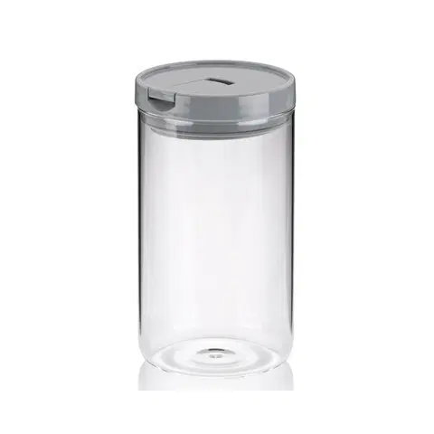 Misy a misky KELA Dóza ARIK sklo šedá H 15cm Ř 10,5cm 900 KL-12108