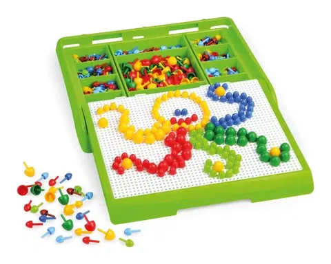 Kreatívne a výtvarné hračky LENA - Mozaika kufrík, 400 ks, farebná