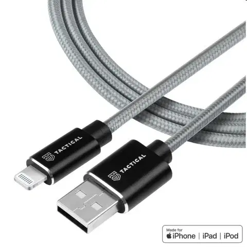 Dáta príslušenstvo Tactical kevlarový USB-A/Lightning MFI kábel, 1m 57983104172