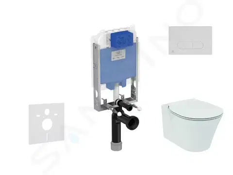Kúpeľňa IDEAL STANDARD - ProSys Set predstenovej inštalácie, klozetu a sedadla Connect Air, tlačidla Oleas M1, Aquablade, SoftClose, chróm ProSys80M SP96