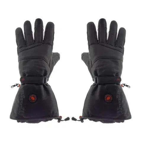 Zimné rukavice Kožené vyhrievané lyžiarske a moto rukavice Glovii GS5 čierna - XL