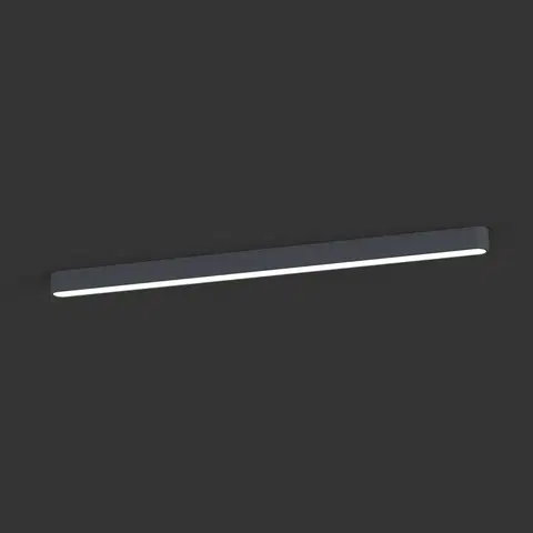 Stropné svietidlá Euluna Stropné svetlo Soft LED, 125 x 6 cm, grafitová farba