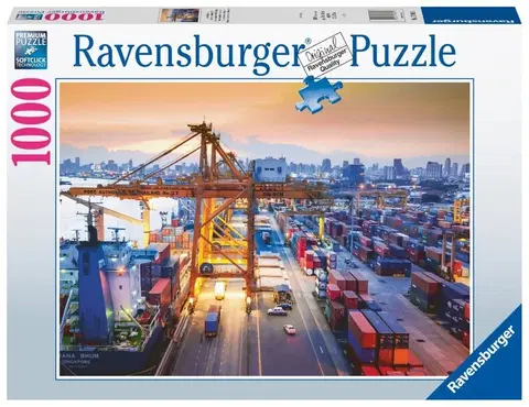 Hračky puzzle RAVENSBURGER - Prístav Hamburg 1000 dielikov