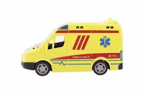 Pre chlapcov Auto ambulancia 20 cm na zotrvačník so zvukom/svetlom