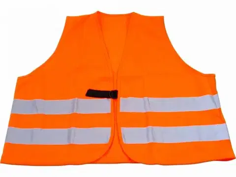 Rybárske bundy a vesty Kinekus Vesta signálna s reflexnými pásmi, oranžová