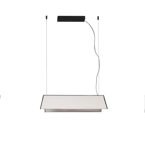 Závesné svietidlá FARO BARCELONA Ludovico Povrchové závesné svetlo LED, 60 cm, biela