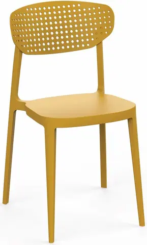 Jedálenské zostavy Jedálenská stolička AIRE Rojaplast Žltá