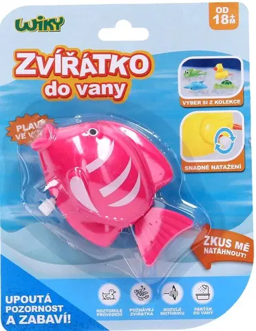 Hračky do vody WIKY - Ryba naťahovacia do vane 10,5 cm - český obal