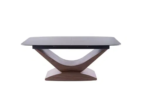 Jedálenské stoly GABINA jedálenský stôl, šedý mramor / orech