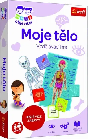 Hračky spoločenské hry pre deti TREFL - Malý objeviteľ: Moje telo / Nová verzia česká verzia