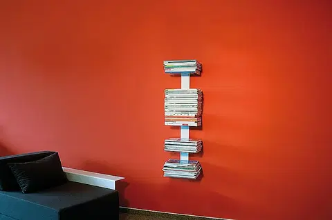 Knižnice Radius design cologne Knihovna na časopisy 5 poliček RADIUS DESIGN (BOOKSBAUM MAGAZINE WELL SMALL white 739B) bielá