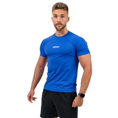Pánske tričká Pánske kompresné tričko Nebbia PERFORMANCE 339 blue - XL