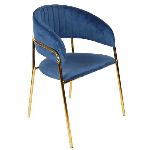 Čalúnené stoličky Stolička Glamour námornícka modrá