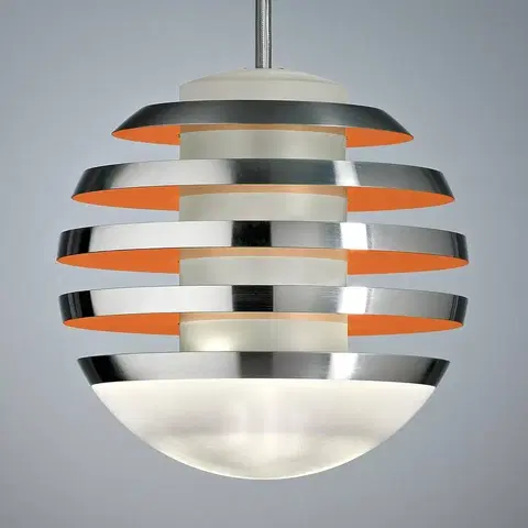Závesné svietidlá TECNOLUMEN TECNOLUMEN Bulo – LED závesné svietidlo oranžové