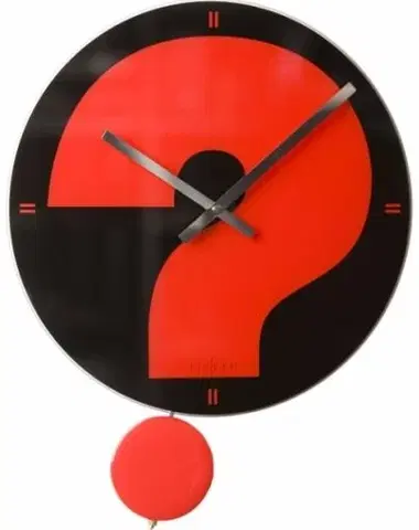 Hodiny Nástenné hodiny Fisura Red question 43cm