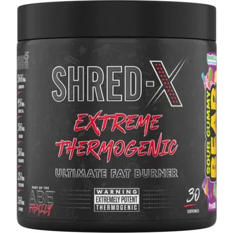 Termo spaľovače Applied Nutrition Spaľovač tukov Shred X Thermogenic Powder 300 g kyslé gumené medvedíky