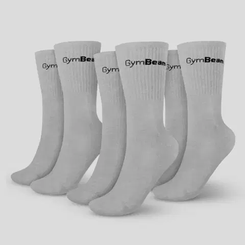 Spodné prádlo a plavky GymBeam Ponožky 3/4 Socks 3Pack Grey  L/XL