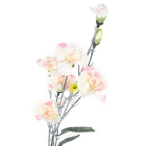 Kvety Umelá kvetina drobné Karafiáty, ružová, 60 cm
