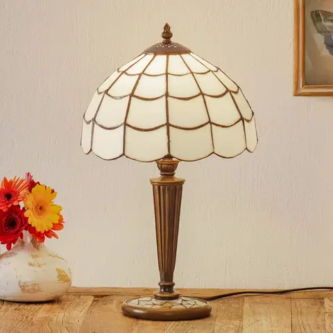 Stolové lampy Clayre&Eef Stolná lampa Wiebke v štýle Tiffany