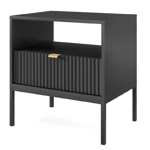 Podkrovný nábytok Nočný stolík Nova S54 čierny