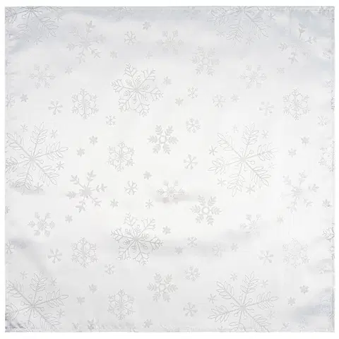 Obrusy Forbyt Vianočný obrus Snowflakes biela
