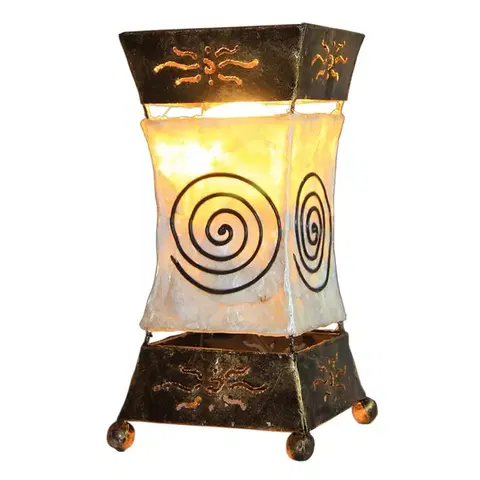 Stolové lampy Woru Jasná stolová lampa Xenia so špirálovým motívom