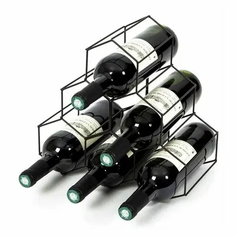 Stojany na víno Compactor Stojan pre 6 fliaš vína, 28 x 28 x 4,5 cm, matná oceľ