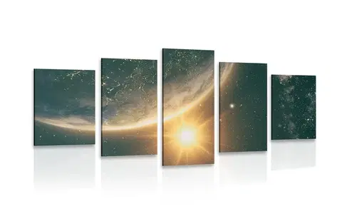 Obrazy vesmíru a hviezd 5-dielny obraz pohľad z vesmíru