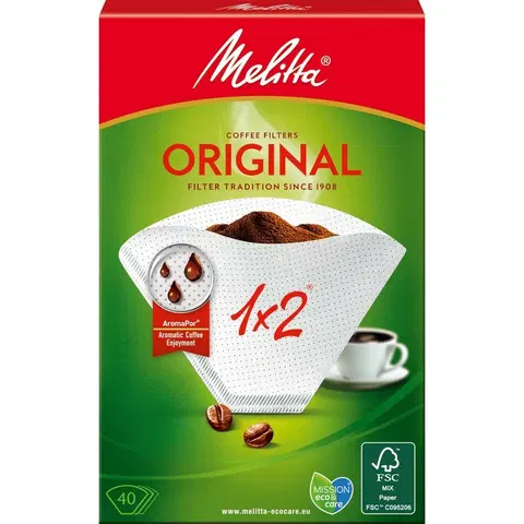 Príslušenstvo pre prípravu čaju a kávy Melitta Original 1x2 40 ks kávové filtre