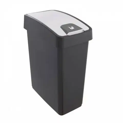 Odpadkové koše Kinekus Kôš na odpad vyklápací 25 l, plastový, MAGNE flip, grafit