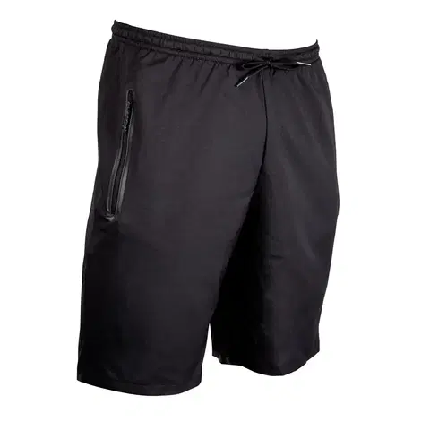 nohavice Futbalové šortky s vreckami na zips VIRALTO ZIP čierne
