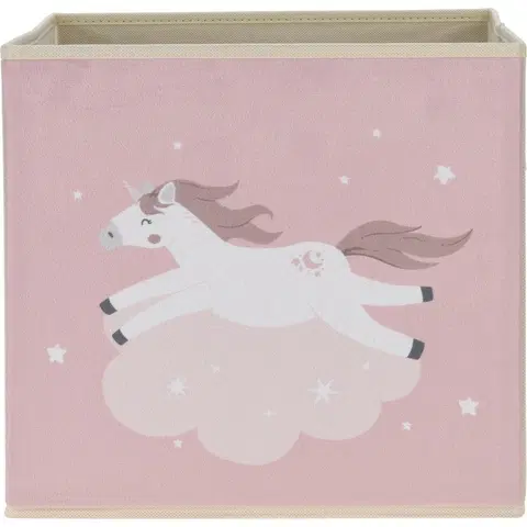 Úložné boxy Detský textilný box Unicorn dream ružová, 32 x 32 x 30 cm