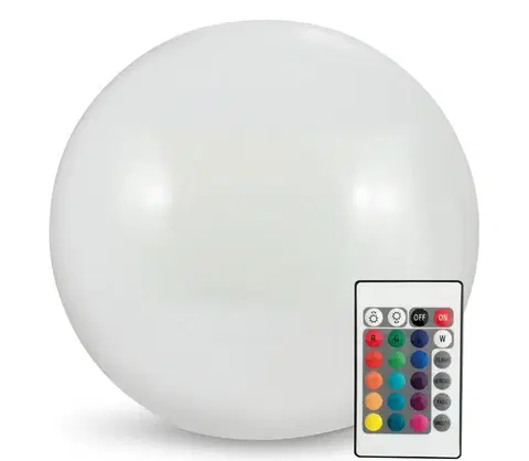 LED osvetlenie  LED RGBW Solárna lampa BALL LED/1,2V pr. 40 cm IP65 + diaľkové ovládanie 