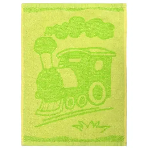 Uteráky Profod Detský uterák Train green, 30 x 50 cm