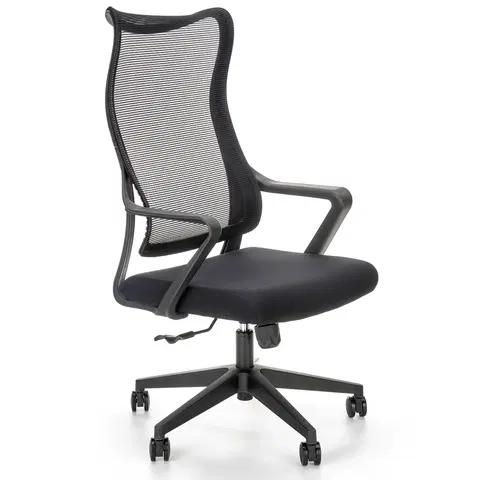 Kancelárske stoličky HALMAR Loreto kancelárska stolička s podrúčkami čierna