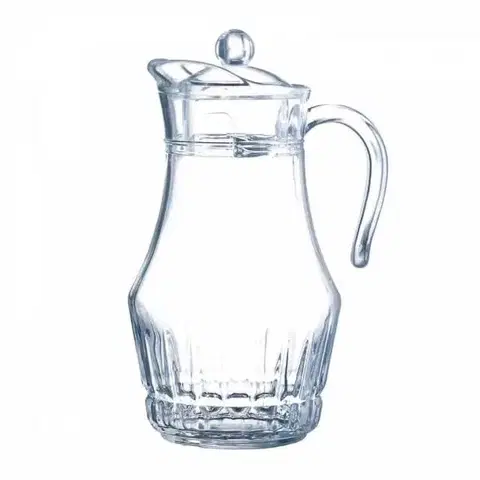 Dekoratívne vázy Kinekus Džbán sklo s pokrievkou 1.8 L VICTORIA hrubé sklo