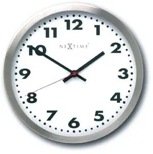 Hodiny Designové nástenné hodiny Nextime Arabic White 34cm