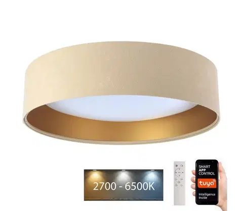Svietidlá  LED Stropné svietidlo SMART GALAXY LED/36W/230V Wi-Fi Tuya béžová/zlatá + DO 